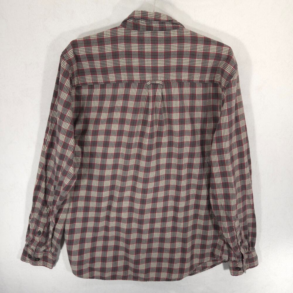 Woolrich Flannel Shirt Mens M Gray Red Plaid Long Sleeve Button Down Outdoor - Picture 5 of 9
